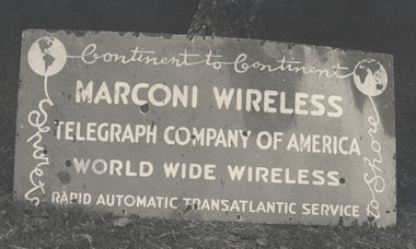 Historic Marconi Wirelss sign